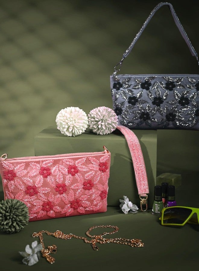 حقائب يد نسائية مطرزة بالزهور من BAG IN ENTERPRISE، 8 تصاميم أنيقة تناسب جميع المناسبات (بني فاتح) - Image 3